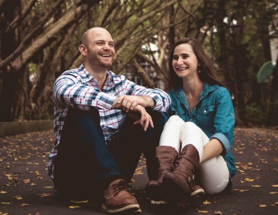 Amber and Jacob laughing